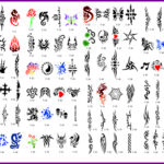BOOK 07 TATTOO STENCILS 100 designs per book 4 designs on ea A4 sheet
