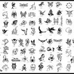 BOOK 09 TATTOO STENCILS 100 designs per book 4 designs on ea A4 sheet