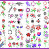 BOOK 10 TATTOO STENCILS 100 designs per book 4 designs on ea A4 sheet