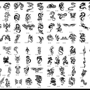 BOOK 12 TATTOO STENCILS 100 designs per book 4 designs on ea A4 sheet