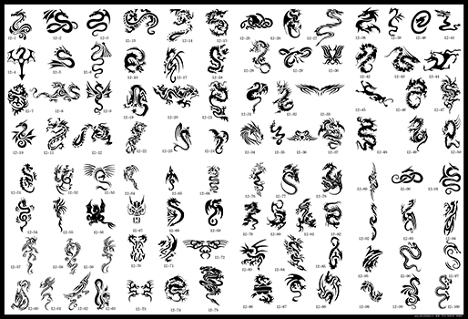 BOOK 12 TATTOO STENCILS 100 designs per book 4 designs on ea A4 sheet BOOK 12 TATTOO STENCILS 100 designs per book 4 designs on ea A4 sheet