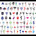 BOOK 14 TATTOO STENCILS 100 designs per book 4 designs on ea A4 sheet