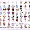 BOOK 18 TATTOO STENCILS 55 mide-size designs