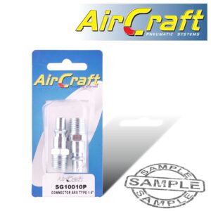 CONNECTOR ARO TYPE 1/4' MALE 2PACK