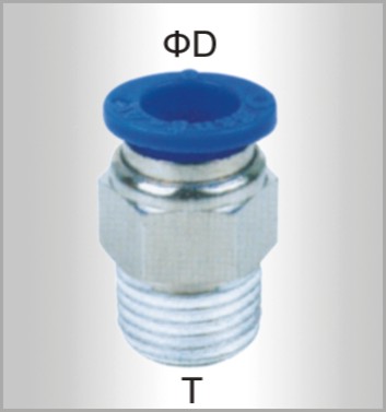 PU HOSE FITTING STRAIGHT STUD 6MM-1/8 M PU HOSE FITTING STRAIGHT STUD 6MM-1/8 M