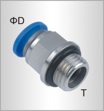 PU FITTING STR. STUD W/O-RING 8MM-1/8 M PU FITTING STR. STUD W/O-RING 8MM-1/8 M