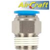 PU FITTING STR. STUD W/O-RING 14MM-1/2' M