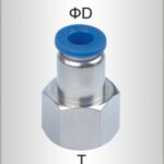 PU HOSE FITTING STRAIGHT STUD 8MM-1/2 F