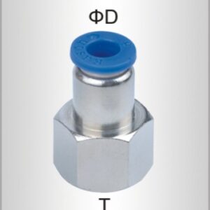 PU HOSE FITTING STRAIGHT STUD 8MM-1/2 F