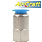 PU HOSE FITTING STRAIGHT STUD 10MM-1/4 F