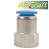 PU HOSE FITTING STRAIGHT STUD 12MM-3/8 F