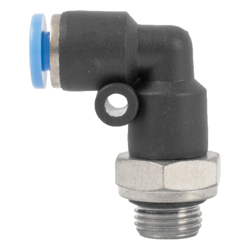 ELBOW W/O-RING 4MM-1/8 M PU HOSE FITTING ELBOW W/O-RING 4MM-1/8 M PU HOSE FITTING
