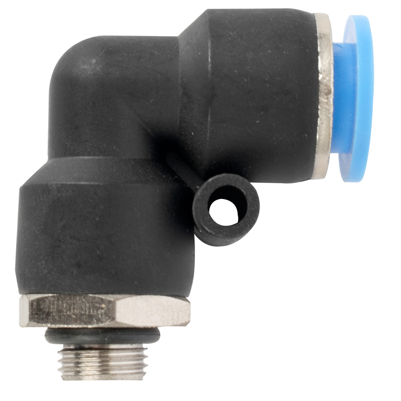 ELBOW W/O-RING 10MM-1/8 M PU HOSE FITTING ELBOW W/O-RING 10MM-1/8 M PU HOSE FITTING