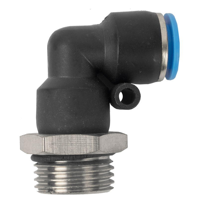 PU HOSE FITTING ELBOW W/O-RING 10MM-1/2M PU HOSE FITTING ELBOW W/O-RING 10MM-1/2M