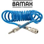 SPIRAL POLYP HOSE 8MMX12MMX4M WITH QUICK COUPLERS BX15PU4-8