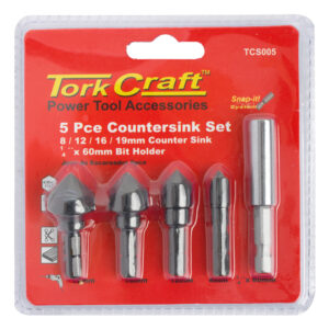 COUNTERSINK SET 5PCE SET CARBON (8