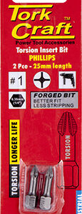 PHIL.1 X 25MM INS.BIT 2/CARD