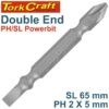 D/END PH2 X 5MM SL.65MM 1/CARD
