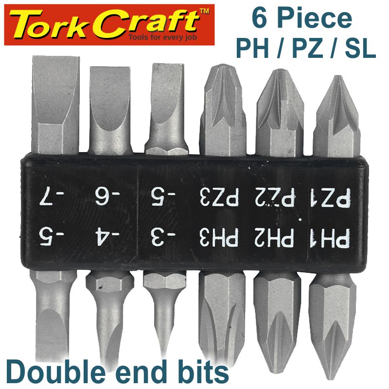 6PSC 45MM DOUBLE END BIT SET PH1 6PSC 45MM DOUBLE END BIT SET PH1