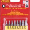 S/DRIVER BIT SET 8PCE TORX T8-T40