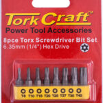 S/D TORX TAMP.RES. BIT SET 8PCE