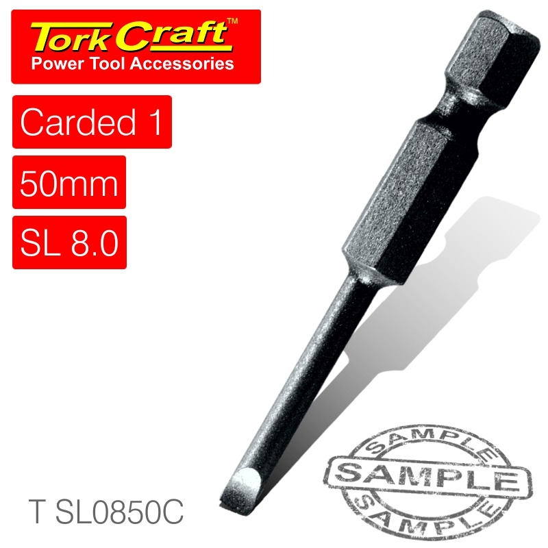 S/D POWER BIT 8MMx50MM SLOTTED 1/CD S/D POWER BIT 8MMx50MM SLOTTED 1/CD