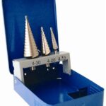 STEP DRILL SET 3 PCE HSS IN STEEL CASE