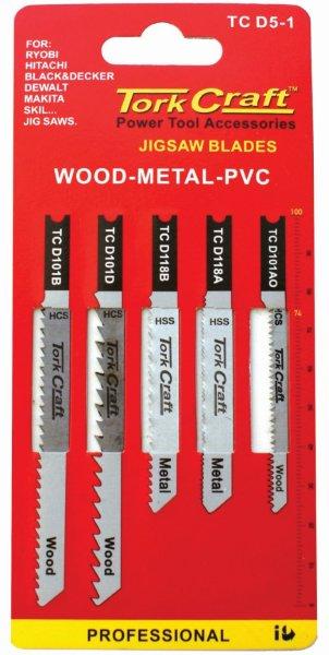 U-SHANK JIGSAW BLADES 5 PIECE ASSORTED U-SHANK JIGSAW BLADES 5 PIECE ASSORTED