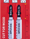T-SHANK JIGSAW BLADE FOR WOOD 2.5MM 10TPI 100MM 2PC