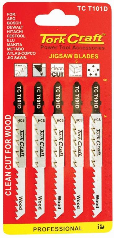 T-SHANK JIGSAW BLADE FOR WOOD 4MM 6TPI 100MM 5PC T-SHANK JIGSAW BLADE FOR WOOD 4MM 6TPI 100MM 5PC