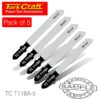 T-SHANK JIGSAW BLADE FOR METAL 1.2MM 21TPI 75MM 5PC