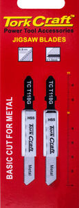 T-SHANK JIGSAW BLADE FOR METAL .8MM 28TPI 75MM 2PC