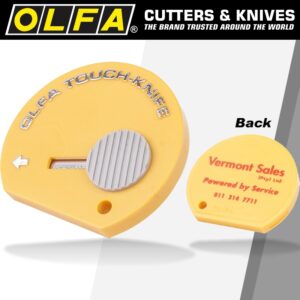 TOUCH KNIFE - VERMONT BRANDED (YELLOW & RED)
