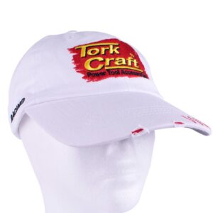 TORK CRAFT BASE BALL CAP WHITE ADJUSTABLE (ONE SIZE FITS ALL)