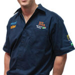 VERMONT MENS COTTON SHIRT NAVY BLUE 4XL