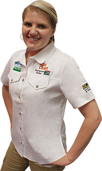 VERMONT LADIES COTTON SHIRT WHITE SMALL VERMONT LADIES COTTON SHIRT WHITE SMALL