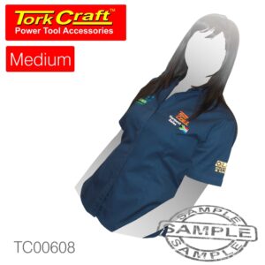VERMONT LADIES COTTON SHIRT NAVY BLUE MEDIUM