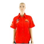 VERMONT LADIES COTTON SHIRT RED SMALL