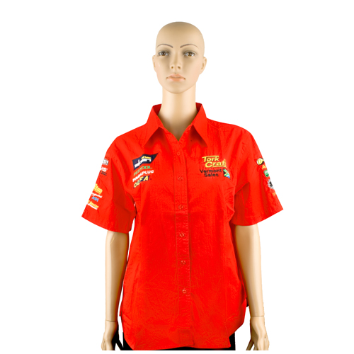 VERMONT LADIES COTTON SHIRT RED SMALL VERMONT LADIES COTTON SHIRT RED SMALL