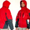 RED UNISEX JACKET REMOVABLE POLAR FLEECE GREY - SMALL 3 IN 1