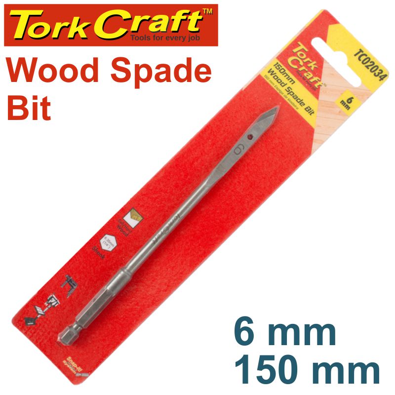 SPADE BIT 6MM 150MM SPADE BIT 6MM 150MM