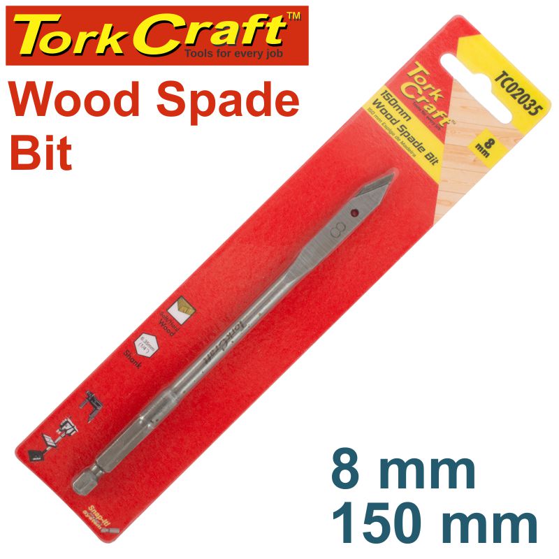 SPADE BIT 8MM 150MM SPADE BIT 8MM 150MM