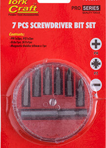 SCREWDRIVER BIT SET 7PCS(PH1/2.PZ1/2 SLOTTED6/7MM)