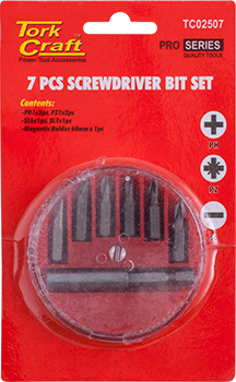 SCREWDRIVER BIT SET 7PCS(PH1/2.PZ1/2 SLOTTED6/7MM) SCREWDRIVER BIT SET 7PCS(PH1/2.PZ1/2 SLOTTED6/7MM)