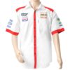 VERMONT MENS - WHITE/RED COTTON SHIRT - LARGE
