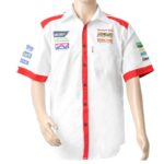 VERMONT MENS - WHITE/RED COTTON SHIRT - 4X-LARGE