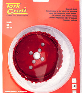 HOLE SAW CARBIDE GRIT 92MM - RED