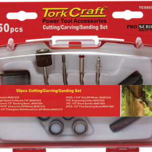 CUTTING CARVING SANDING SET 50 PCE MINI