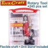 ROTARY TOOL 170W ACCESSORY SET 245PC WITH STAND AND FLEX SHAFT