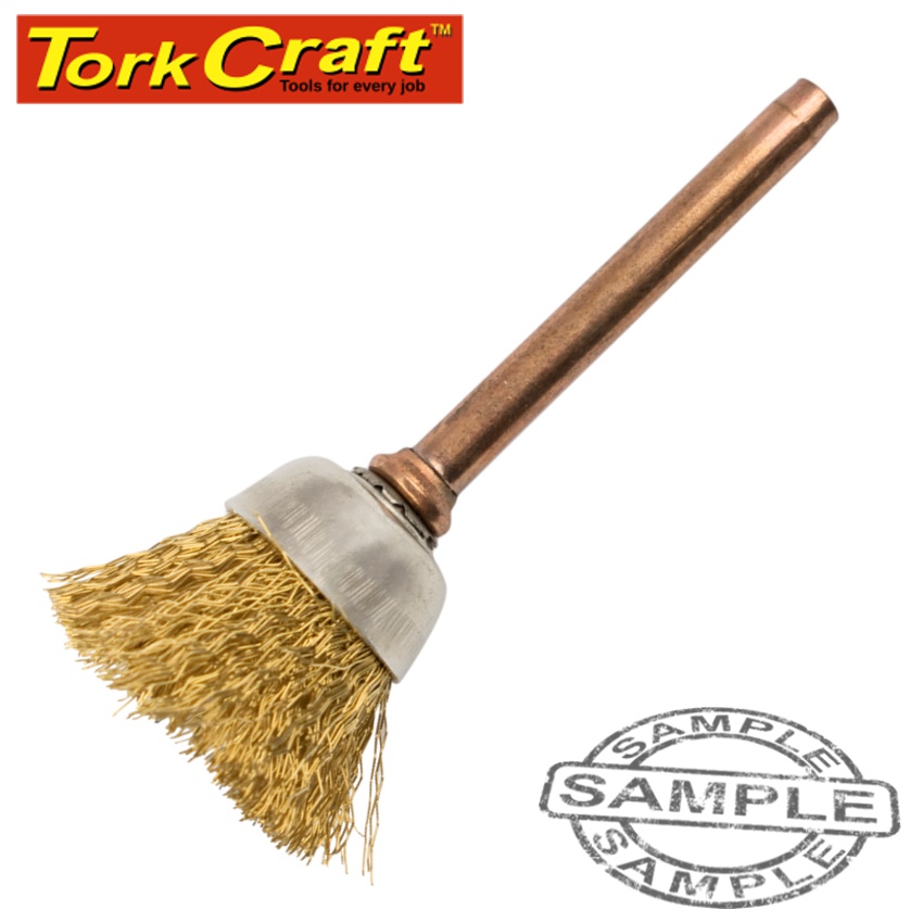MINI BRASS BRUSH 12.7MM CUP 3.2MM SHANK MINI BRASS BRUSH 12.7MM CUP 3.2MM SHANK